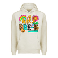 Oatmeal Heather hello pre k Premium Hoodie - NancyCooperArtShop