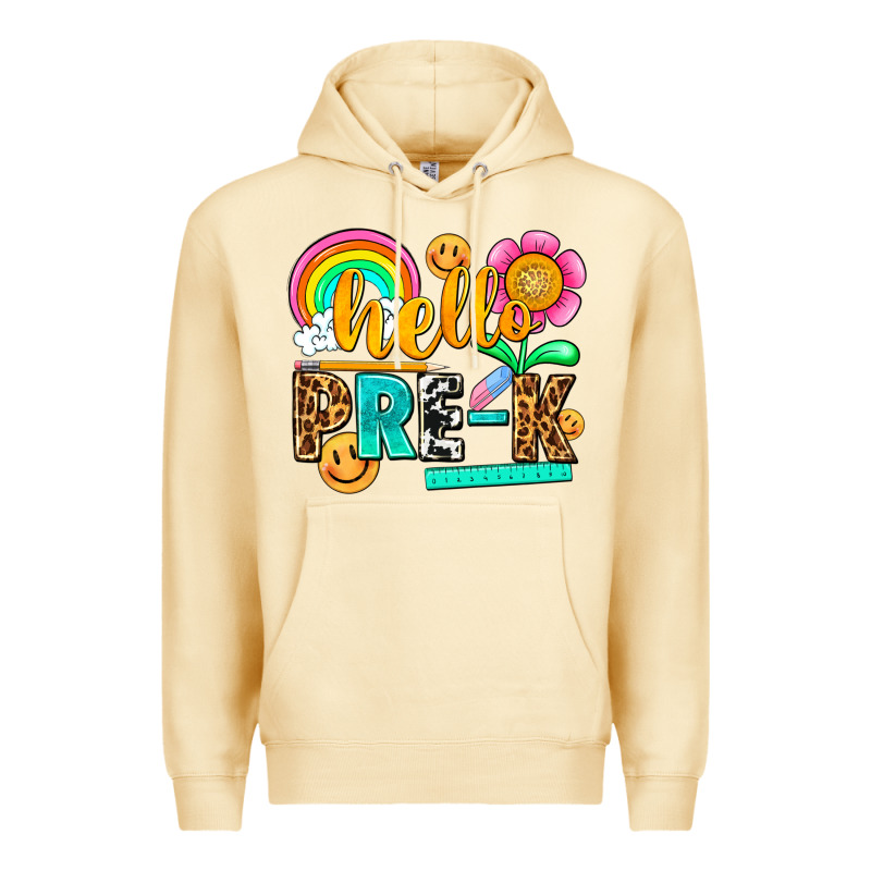 Hello Pre K Premium Hoodie by NancyCooperArtShop | Teevron