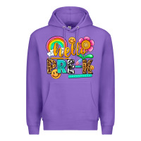 Purple hello pre k Premium Hoodie - NancyCooperArtShop