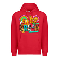 Red hello pre k Premium Hoodie - NancyCooperArtShop