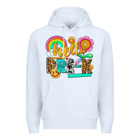 White hello pre k Premium Hoodie - NancyCooperArtShop