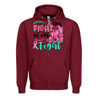 Burgundy her fight is our fight Zipper Hoodie - Artiststas