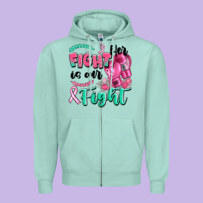 Her Fight Is Our Fight Zipper Hoodie Designed By Artiststas