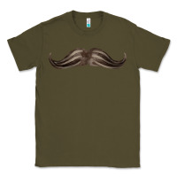 Army Green brown moustache fa element Classic Tee - FaDigitalArtStudio