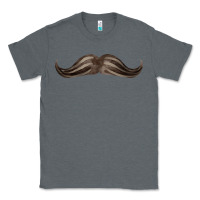 Charcoal Heather brown moustache fa element Classic Tee - FaDigitalArtStudio
