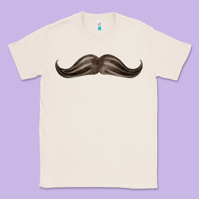Brown Moustache Fa Element Classic Tee Designed By Fadigitalartstudio
