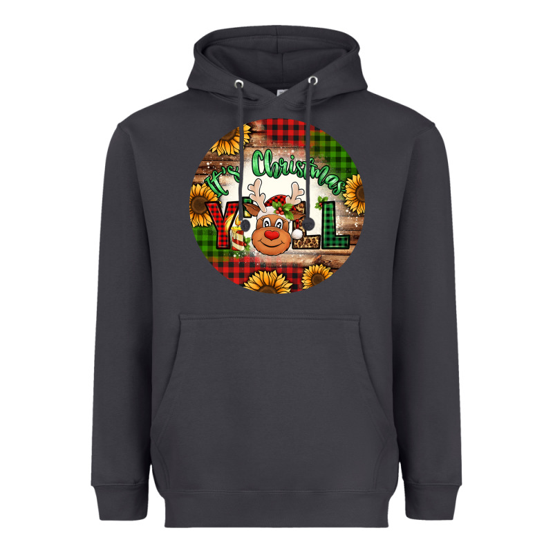 It's Christmas Y'all Reindeer Christmas Heavyweight Hoodie by Jasminsmagicworld | Teevron