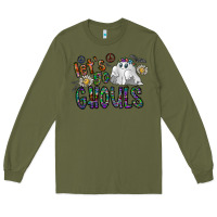 Army Green let's go ghouls Long Sleeve Tee - CowhideDigitalArt