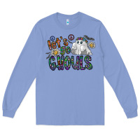 Colony Blue let's go ghouls Long Sleeve Tee - CowhideDigitalArt