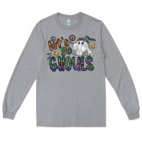 Heather Grey let's go ghouls Long Sleeve Tee - CowhideDigitalArt
