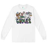 White let's go ghouls Long Sleeve Tee - CowhideDigitalArt