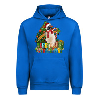 Cobalt Merry Christmas Penguin Urban Hoodie - LillyAllenDesigns