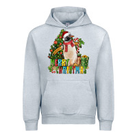 Heather Grey Merry Christmas Penguin Urban Hoodie - LillyAllenDesigns