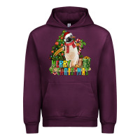Mauve Wine Merry Christmas Penguin Urban Hoodie - LillyAllenDesigns
