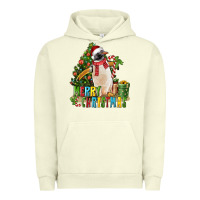 Pigment Pistachio Merry Christmas Penguin Urban Hoodie - LillyAllenDesigns
