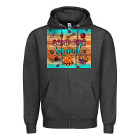 Charcoal Heather camp fire squad Zipper Hoodie - JahusDesignShop