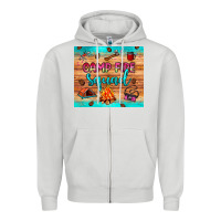 Dove Grey camp fire squad Zipper Hoodie - JahusDesignShop