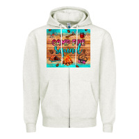 Oatmeal Heather camp fire squad Zipper Hoodie - JahusDesignShop
