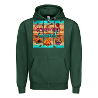 Sports Green camp fire squad Zipper Hoodie - JahusDesignShop