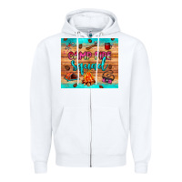 White camp fire squad Zipper Hoodie - JahusDesignShop