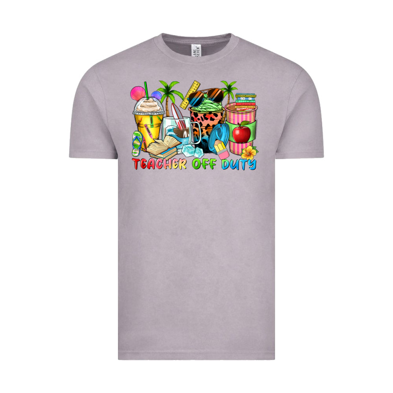Teacher Off Duty Coffee Cups Vintage Tee by Zillion Design Studio | Teevron