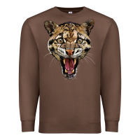 Chestnut ocelot head Premium Sweatshirt - LillyAllenDesigns