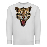 Dove Grey ocelot head Premium Sweatshirt - LillyAllenDesigns