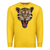 Lemon ocelot head Premium Sweatshirt - LillyAllenDesigns