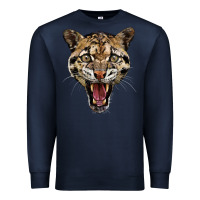 Navy ocelot head Premium Sweatshirt - LillyAllenDesigns