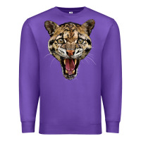 Purple ocelot head Premium Sweatshirt - LillyAllenDesigns