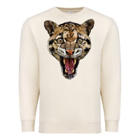 Sandshell ocelot head Premium Sweatshirt - LillyAllenDesigns