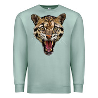 Seafoam ocelot head Premium Sweatshirt - LillyAllenDesigns