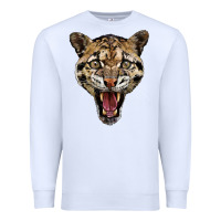 White ocelot head Premium Sweatshirt - LillyAllenDesigns