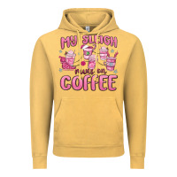 Vintage Mustard my sleigh runs on coffee Vintage Hoodie - MaliasSmallBusiness