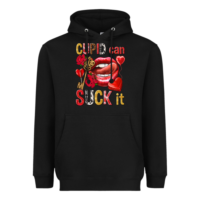 Cupid Can Suck It Heavyweight Hoodie by NancyCooperArtShop | Teevron
