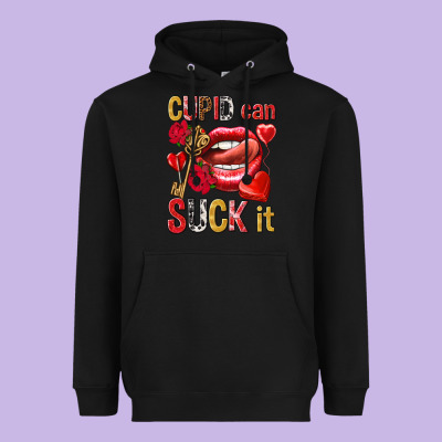 Cupid Can Suck It Heavyweight Hoodie Designed By Nancycooperartshop