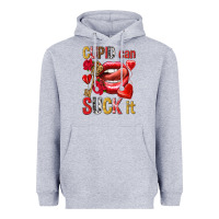 Heather Grey cupid can suck it Heavyweight Hoodie - NancyCooperArtShop