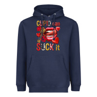 Navy cupid can suck it Heavyweight Hoodie - NancyCooperArtShop