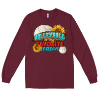 Burgundy volleyball is my favorite season Long Sleeve Tee - HRA Design Shop