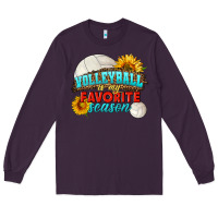 Plum volleyball is my favorite season Long Sleeve Tee - HRA Design Shop