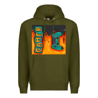 Army Green gamer Premium Hoodie - MaliasSmallBusiness