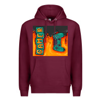 Burgundy gamer Premium Hoodie - MaliasSmallBusiness