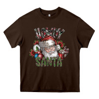 Chocolate Brown howdy santa Heavy Core Tee - SublimationCraftShop