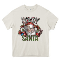 Cream howdy santa Heavy Core Tee - SublimationCraftShop