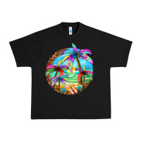 Black summer colorful palms Urban Heavy Tee - texasbilliewilder