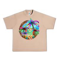 Burro summer colorful palms Urban Heavy Tee - texasbilliewilder