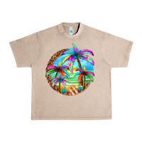 French Oak summer colorful palms Urban Heavy Tee - texasbilliewilder
