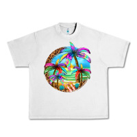 Lunar Rock summer colorful palms Urban Heavy Tee - texasbilliewilder