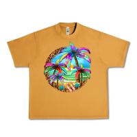 Peanut Butter summer colorful palms Urban Heavy Tee - texasbilliewilder