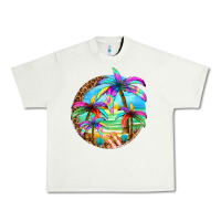 Pistachio summer colorful palms Urban Heavy Tee - texasbilliewilder